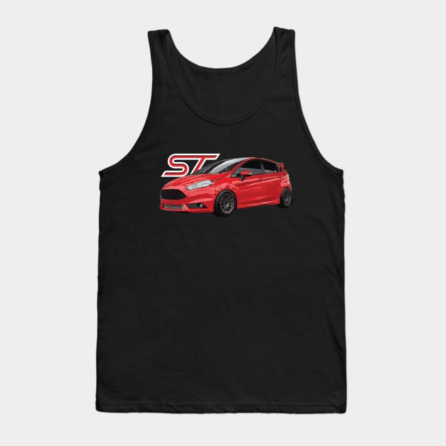 Fiesta ST ST180 Mk7 Race Red Hot hatch Tank Top by cowtown_cowboy